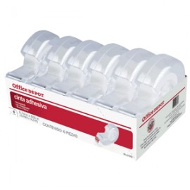 CINTA INVISIBLE OFFICE DEPOT 18X33 CON 6 PIEZAS - Envío Gratuito