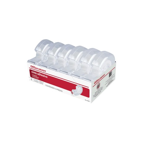 CINTA INVISIBLE OFFICE DEPOT 18X33 CON 6 PIEZAS - Envío Gratuito