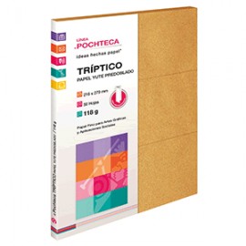 TRIPTICO PAPEL YUTE 118G C50 - Envío Gratuito