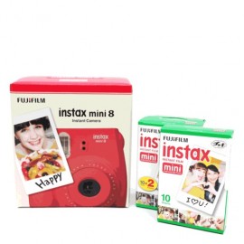 CAMARA FUJI INSTAX MINI8 FRAMBUEZA CON PAPEL FOTOG - Envío Gratuito