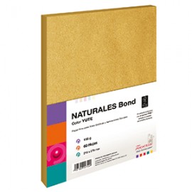 BOND NATURAL YUTE 118 GRAMOS TAMANO CARTA 60 HOJAS - Envío Gratuito