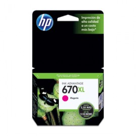 CARTUCHO MAGENTA ALTO RENDIM. HP 670XL (CZ119AL) - Envío Gratuito