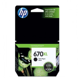 CARTUCHO NEGRO ALTO RENDIM. HP 670XL (CZ117AL) - Envío Gratuito