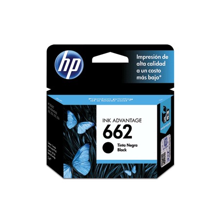 CARTUCHO ORIGINAL DE TINTA NEGRA HP 662 (CZ103AL) - Envío Gratuito