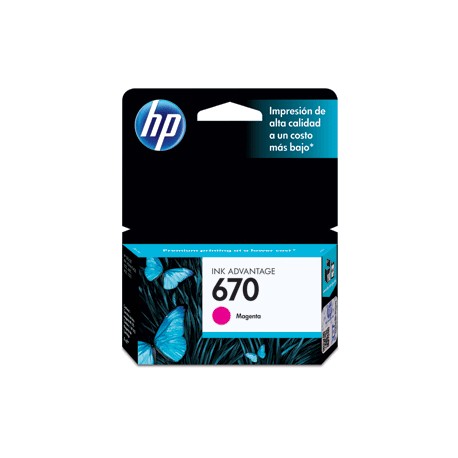 CARTUCHO DE TINTA MAGENTA HP 670 (CZ115AL) - Envío Gratuito