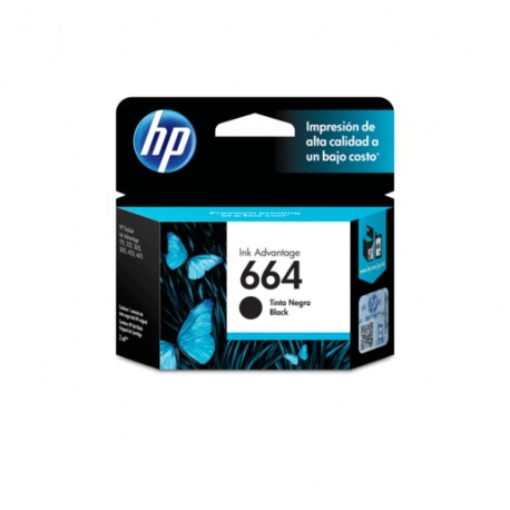 CARTUCHO DE TINTA NEGRA HP 664 (F6V29AL) - Envío Gratuito