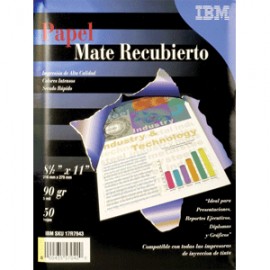 PAPEL FOTOGRAFICO MATE CARTA 50 HOJAS IBM - Envío Gratuito