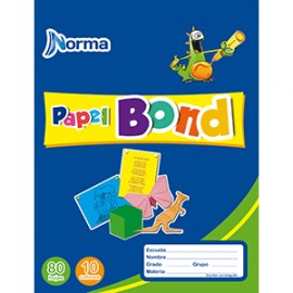 BLOCK CARTA PAPEL BOND CREATIVIDAD COLOR 80 HOJAS - Envío Gratuito