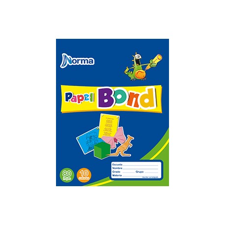 BLOCK CARTA PAPEL BOND CREATIVIDAD COLOR 80 HOJAS - Envío Gratuito