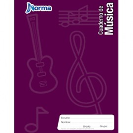 CUADERNO PROFESIONAL COSIDO MUSICA NORMA 80 HOJAS - Envío Gratuito