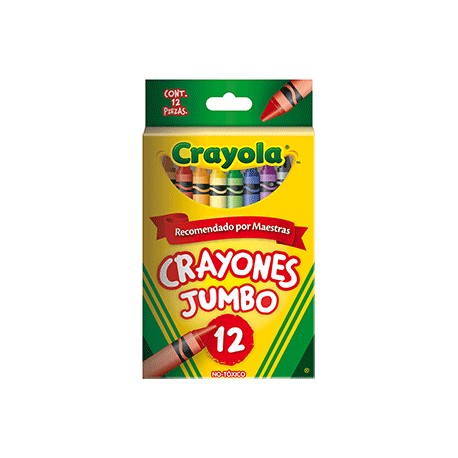 CRAYONES JUMBO CRAYOLA COLORES SURTIDOS C/12 - Envío Gratuito