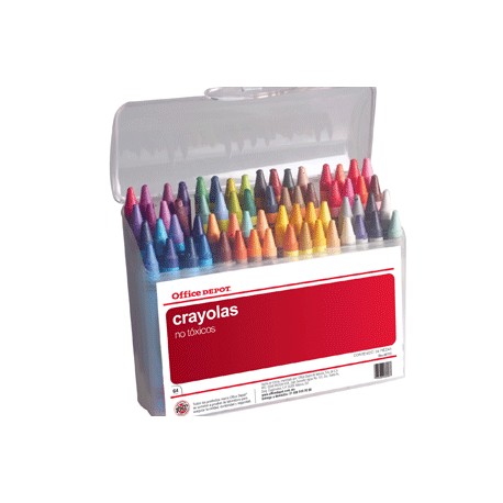 CRAYONES ESTANDAR OFFICE DEPOT ESTUCHE C/64 - Envío Gratuito