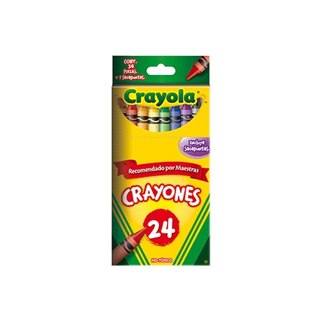 CRAYON ESTANDAR CRAYOLA COLORES SURTIDOS CAJA C/24 - Envío Gratuito