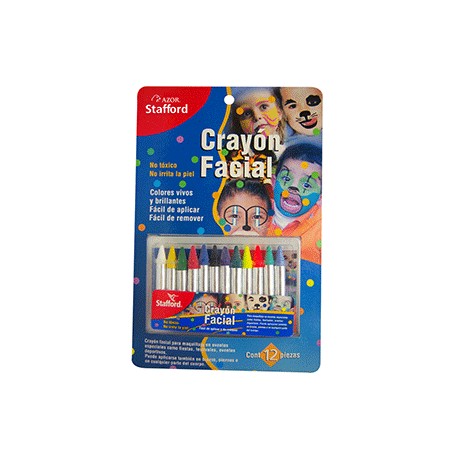 CRAYON FACIAL 12 COLORES STAFFORD - Envío Gratuito