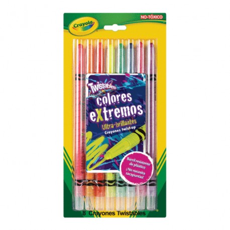 CRAYONES CRAYOLA TWISTABLES XTREME 8 PIEZAS - Envío Gratuito