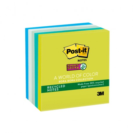 POST-IT TROPIC BREEZE 3X3 90 HOJAS 5 PIEZAS - Envío Gratuito