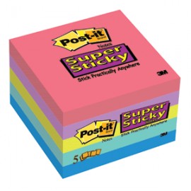 POST-IT ELECTRIC GLOW 3X3 90H 5PK - Envío Gratuito