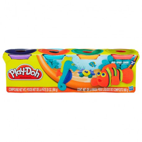 PLAY DOH HASBRO PAQUETE CON 4 - Envío Gratuito