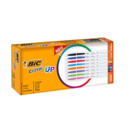 PLUMA BIC CRISTAL UP SURTIDO 12 PIEZAS - Envío Gratuito