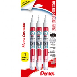 CORRECTOR TIPO PLUMA 3X2 PENTEL - Envío Gratuito