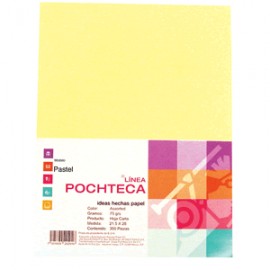 PAPEL PASTEL AMARILLO CARTA CON 100 HOJAS POCHTECA - Envío Gratuito