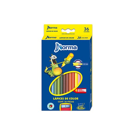 COLORES NORMA CON 36 PIEZAS - Envío Gratuito