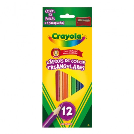 CAJA DE COLORES CRAYOLA TRIANGULARES CON 12 PIEZAS - Envío Gratuito